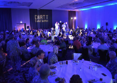 dinner with a circular stage in the middle of the room